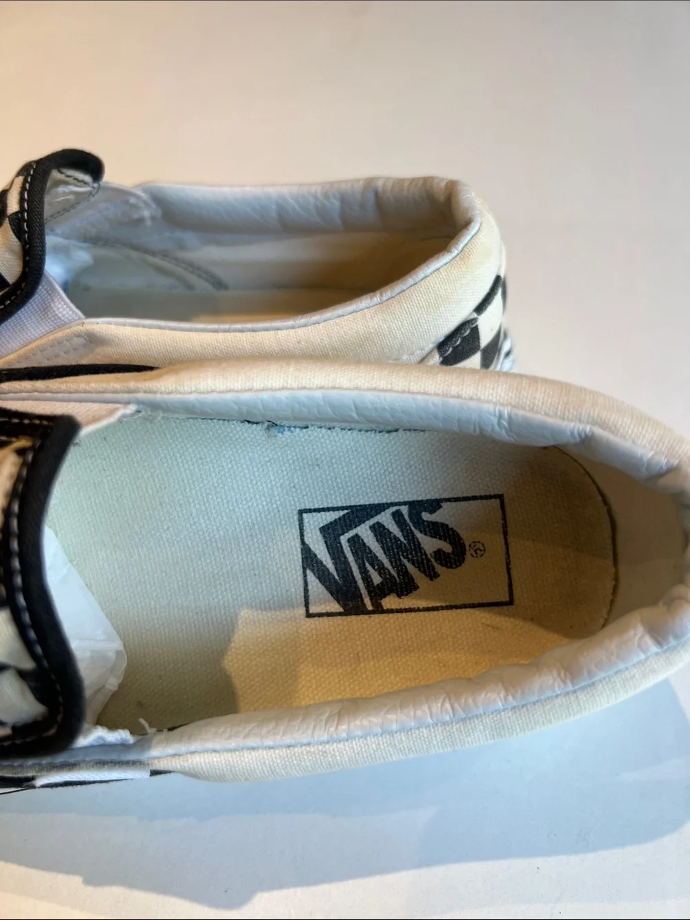 Vans Classic Slip-On Platform Shoes signature black & white checkerboard pattern